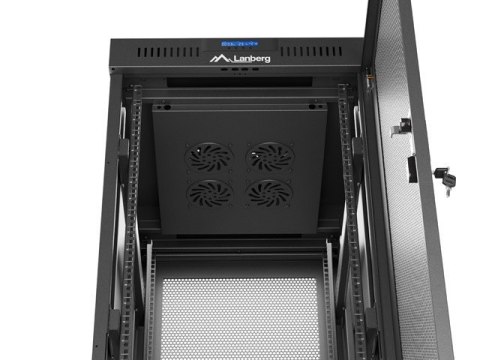Szafa instalacyjna rack stojąca 19 cali 32U 600x800 drzwi perforowane LCD czarna (Flat pack) Szafa instalacyjna rack stojąca 19 cali 32U 600x800 drzwi perforowane LCD czarna (Flat pack)