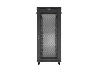 Szafa instalacyjna rack stojąca 19 cali 37U 800x800 drzwi perforowane LCD czarna (Flat pack)
