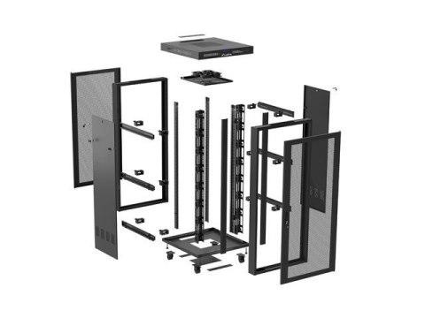 Szafa instalacyjna rack stojąca 19 cali 37U 800x800 drzwi perforowane LCD czarna (Flat pack) Szafa instalacyjna rack stojąca 19 cali 37U 800x800 drzwi perforowane LCD czarna (Flat pack)