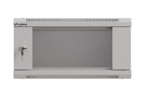 Szafa instalacyjna rack wisząca 19" 4U 540x350 szara drzwi przeszklone ( flat pack)
