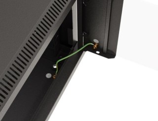 Szafa instalacyjna rack wisząca 19" 540x350 czarna drzwi przeszklone ( flat pack)