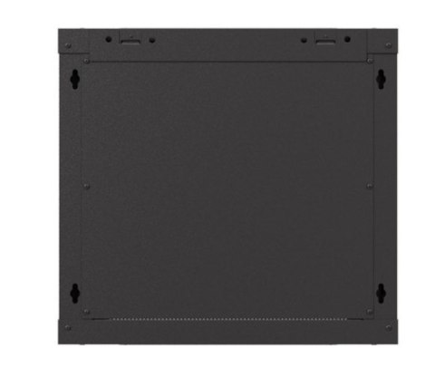 Szafa instalacyjna rack wisząca 19" 540x350 czarna drzwi przeszklone ( flat pack)
