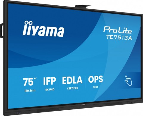 Monitor 75 cali TE7513A-B1AG INFRARED, 40pkt, IPS, 4K, 7H, 450cd/m2, WiFi, USB, ANDROID 14, Google EDLA, 2x20W, uchwyt ścienny Monitor 75 cali TE7513A-B1AG INFRARED, 40pkt, IPS, 4K, 7H, 450cd/m2, WiFi, USB, ANDROID 14, Google EDLA, 2x20W, uchwyt ścienny
