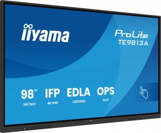 Monitor 98 cali TE9813A-B1AG INFRARED,40pkt,IPS,4K,7H,450cd/m2, WiFi,USB, ANDROID 14, Google EDLA,2x20W, UCHWYT CIENNY