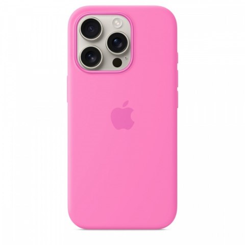 Etui silikonowe z MagSafe do iPhonea 16 Pro - piwonia
