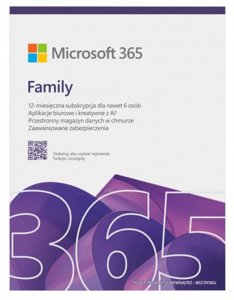 M365 Family PL 1Y 6U Win/Mac EP2-32382, Zastępuje P/N: 6GQ-01940 M365 Family PL 1Y 6U Win/Mac EP2-32382, Zastępuje P/N: 6GQ-01940