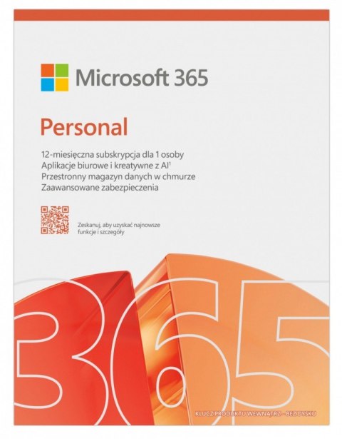 M365 Personal PL 1Y 1U 5D Win/Mac EP2-32454 Zastępuje P/N: QQ2-01752