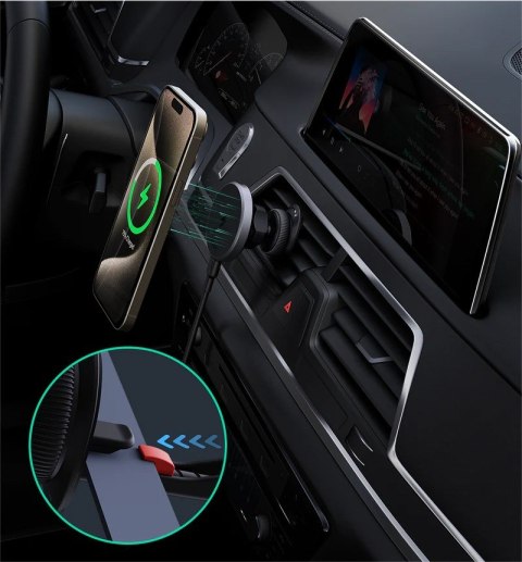 HD-MC13 Qi2 15W 3A ładowarka samochodowa bezprzewodowa + kabel USB-C HD-MC13 Qi2 15W 3A ładowarka samochodowa bezprzewodowa + kabel USB-C