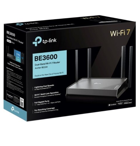 Router BE3600 DualBand Wi-Fi 7 SPEED: 688 Mbps at 2.4 GHz + 2882 Mbps at 5 GHz 
