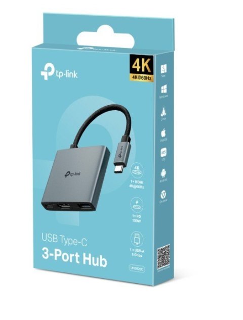 Hub USB Type-C 3-Port SPEC: 1 × USB-C Connector,1 × HDMI 4K 60Hz Port,1 × USB-C PD 100W Port, Hub USB Type-C 3-Port SPEC: 1 × USB-C Connector,1 × HDMI 4K 60Hz Port,1 × USB-C PD 100W Port,