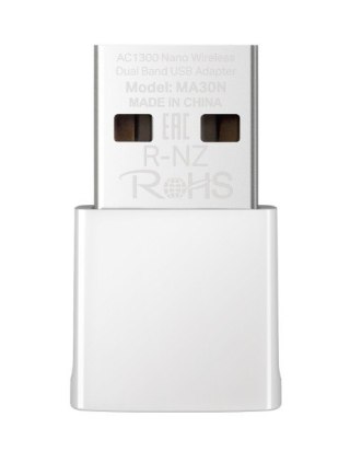Karta sieciowa Mercusys AC1300 Nano Wireless Dual Band USB Adapter SPEED: 400 Mbps at 2.4 GHz + 867 Mbps at 5 GHz