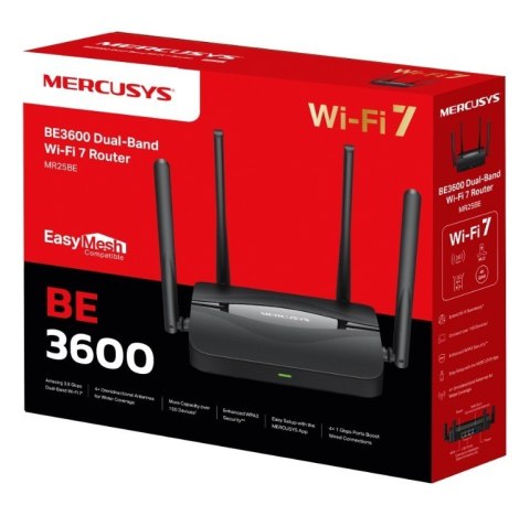 Router BE3600 DualBand Wi-Fi 7 SPEED: 688 Mbps at 2.4 GHz + 2880 Mbps at 5 GHz