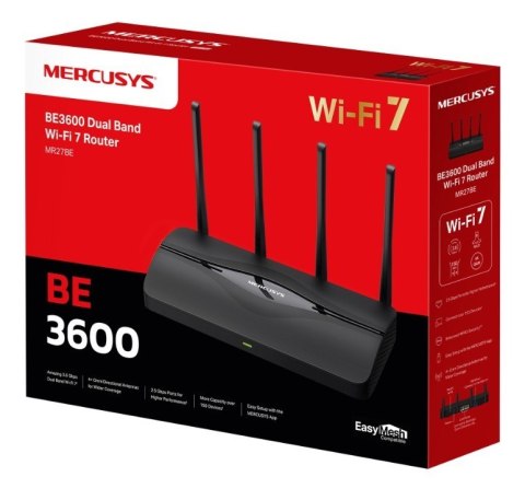 Router BE3600 Mercusys DualBand Wi-Fi 7 SPEED:688 Mbps at 2.4GHz +2880 Mbps at 5GHz
