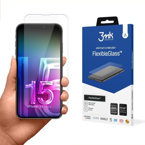 Szkło hybrydowe FlexibleGlass iPhone 15 6,1 cala Szkło hybrydowe FlexibleGlass iPhone 15 6,1 cala