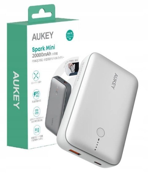 PB-Y57 White Mini PowerBank 20000mAh 22.5W 2xUSB PD 3.0 QC 3.0 LED PB-Y57 White Mini PowerBank 20000mAh 22.5W 2xUSB PD 3.0 QC 3.0 LED