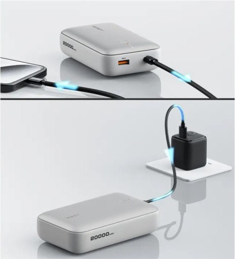 PB-Y57 White Mini PowerBank 20000mAh 22.5W 2xUSB PD 3.0 QC 3.0 LED PB-Y57 White Mini PowerBank 20000mAh 22.5W 2xUSB PD 3.0 QC 3.0 LED