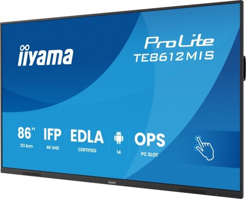 Monitor 86 cali TE8612MIS-B4AG 40pkt,IPS,4K,24/7,7H, ANDROID 14, RK3576, 8/128GB, EDLA, Essential Monitor 86 cali TE8612MIS-B4AG 40pkt,IPS,4K,24/7,7H, ANDROID 14, RK3576, 8/128GB, EDLA, Essential