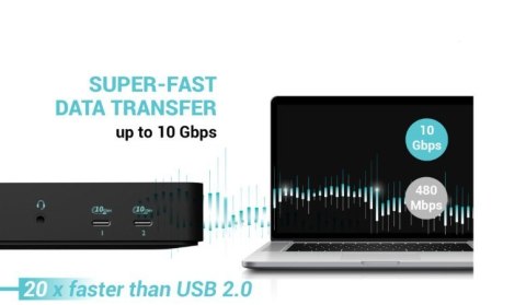 Stacja dokująca USB-C Intelligent Triple Display Docking Station Power Delivery 100W Stacja dokująca USB-C Intelligent Triple Display Docking Station Power Delivery 100W