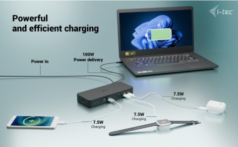 Stacja dokująca USB-C Intelligent Triple Display Docking Station Power Delivery 100W Stacja dokująca USB-C Intelligent Triple Display Docking Station Power Delivery 100W