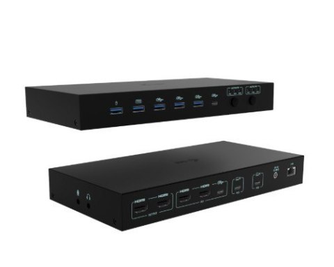 Stacja dokująca USB-C KVM Dock PRO Three Hosts Dual Video 2x Power Delivery max 92W Stacja dokująca USB-C KVM Dock PRO Three Hosts Dual Video 2x Power Delivery max 92W