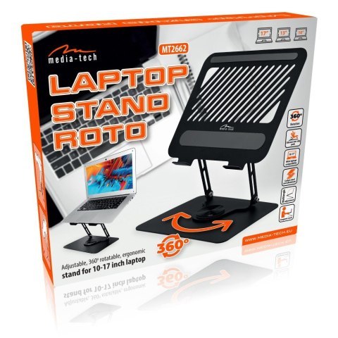 Obrotowa, ergonomiczna podstawka pod laptopa 10-17 LAPTOP STAND ROTO MT2662 pełna regulacja Obrotowa, ergonomiczna podstawka pod laptopa 10-17 LAPTOP STAND ROTO MT2662 pełna regulacja