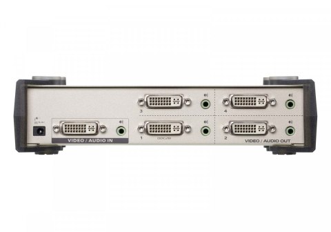 Rozdzielacz wideo 4 porty DVI/Audio Splitter