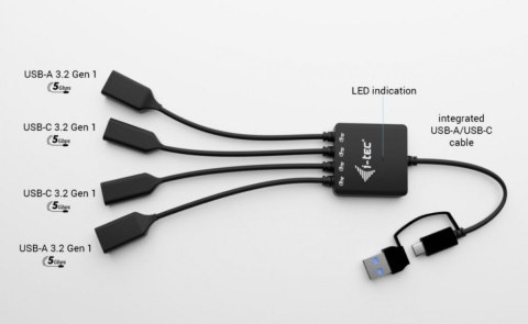 HUB USB-C/USB-A Cable 4 port (2x USB-C 2x USB-A)