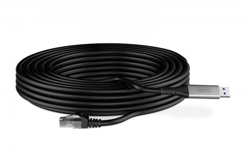 Kabel adapter USB-A - RJ45 Kat. 6A S/FTP, 1 Gbit/s, USB 3.2 Gen1, LSZH, 10m Kabel adapter USB-A - RJ45 Kat. 6A S/FTP, 1 Gbit/s, USB 3.2 Gen1, LSZH, 10m