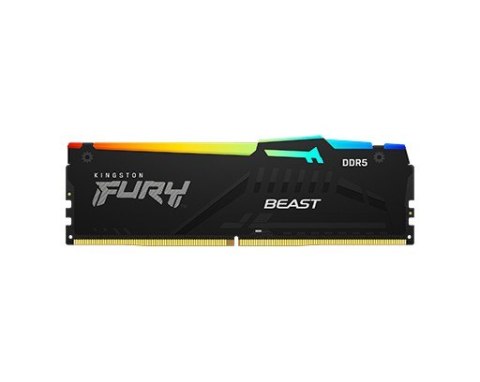 Pamięć DDR5 Fury Beast RGB 64GB(1*64GB)/5600 CL40 czarna Pamięć DDR5 Fury Beast RGB 64GB(1*64GB)/5600 CL40 czarna