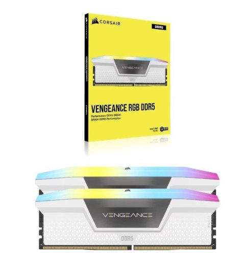 Pamięć DDR5 Vengeance RGB 32GB/6000 (2*16GB) CL30 Intel XMP, white Pamięć DDR5 Vengeance RGB 32GB/6000 (2*16GB) CL30 Intel XMP, white