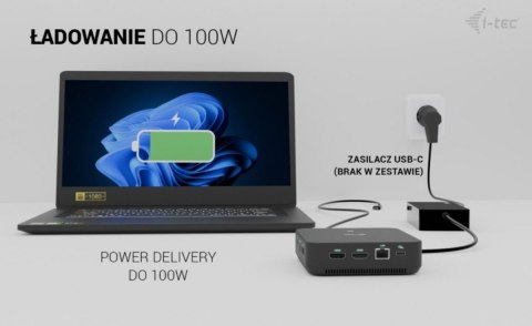 Stacja dokująca USB-C DP Dual HDMI Power Delivery 100W Stacja dokująca USB-C DP Dual HDMI Power Delivery 100W