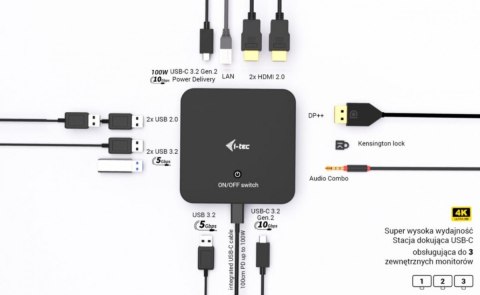 Stacja dokująca USB-C DP Dual HDMI Power Delivery 100W Stacja dokująca USB-C DP Dual HDMI Power Delivery 100W