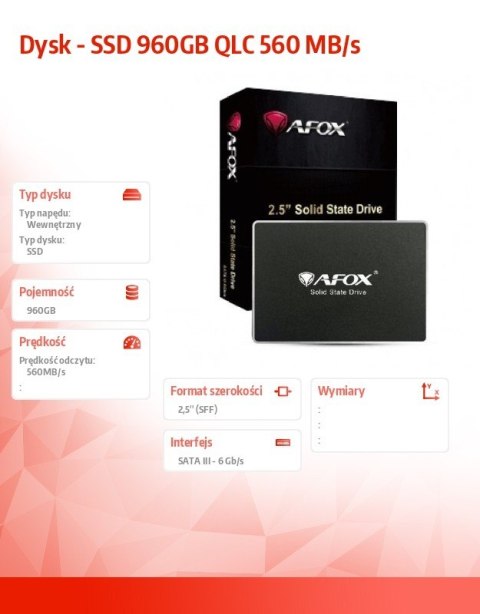 Dysk - SSD 960GB QLC 560 MB/s Dysk - SSD 960GB QLC 560 MB/s