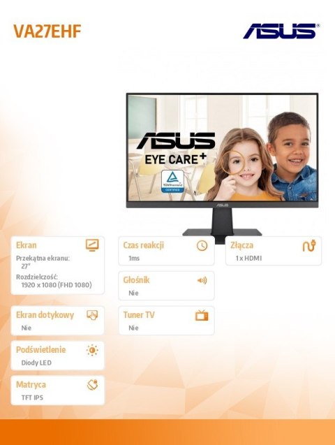 Monitor 27 cali VA27EHF Monitor 27 cali VA27EHF