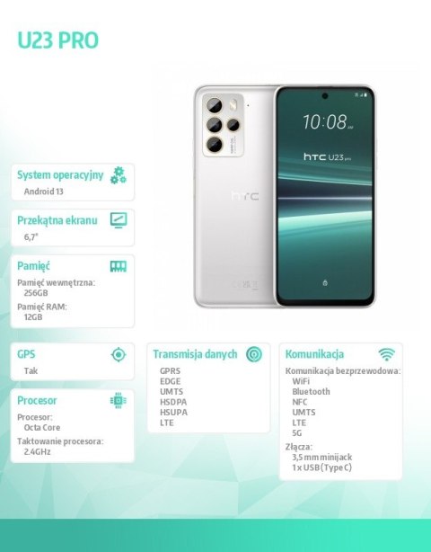 Smartfon U23 PRO 12/256GB biały Smartfon U23 PRO 12/256GB biały