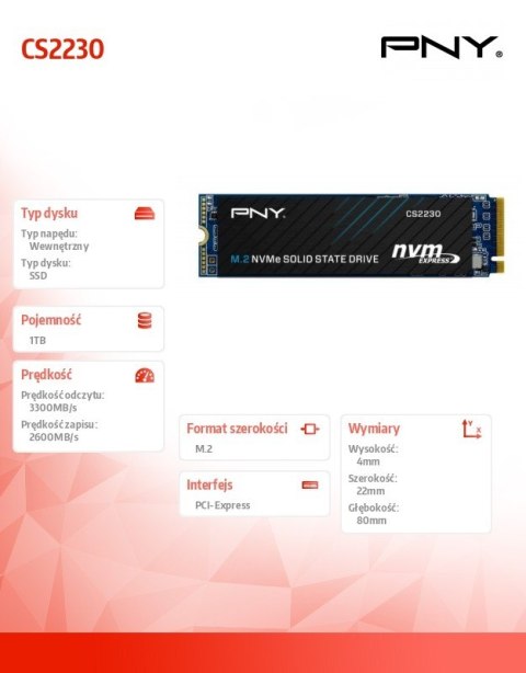 Dysk SSD 1TB M.2 2280 BULK M280CS2230-1TB-SI