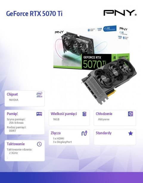 Karta graficzna GeForce RTX 5070 Ti OC 3F 16GB 256-bit 896GB/s
