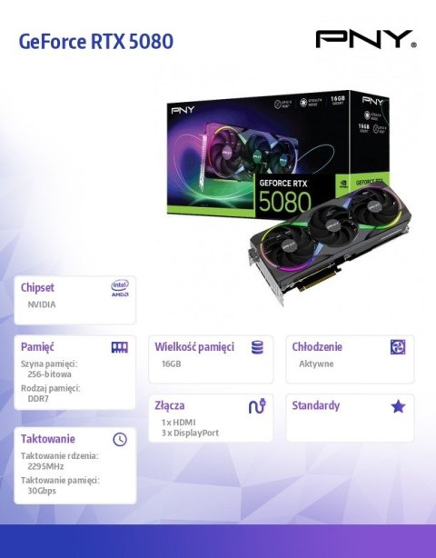 Karta graficzna GeForce RTX 5080 3F ARGB 16GB VCG508016TFXXPB1 Karta graficzna GeForce RTX 5080 3F ARGB 16GB VCG508016TFXXPB1
