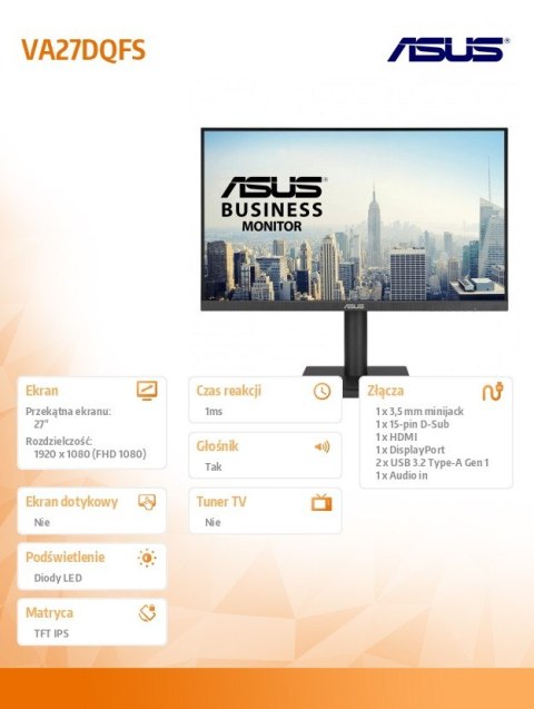 Monitor 27 cali VA27DQFS 5Y