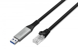 Kabel adapter USB-A - RJ45 Kat. 6A S/FTP, 1 Gbit/s, USB 3.2 Gen1, LSZH, 15m