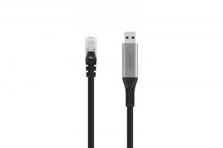 Kabel adapter USB-A - RJ45 Kat. 6A S/FTP, 1 Gbit/s, USB 3.2 Gen1, LSZH, 15m