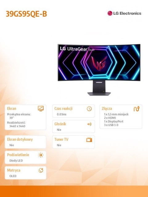 Monitor 39 cali 39GS95QE-B