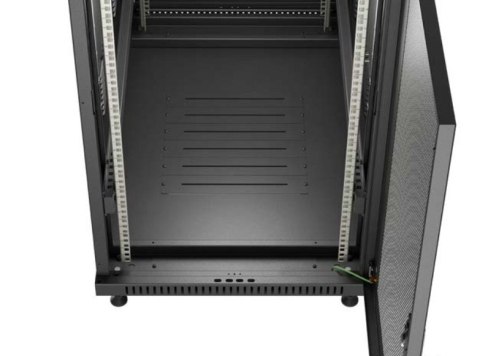 Szafa instalacyjna rack stojąca 19" 22U 600x1000 czarna drzwi perforowane ( flat pack) Szafa instalacyjna rack stojąca 19" 22U 600x1000 czarna drzwi perforowane ( flat pack)