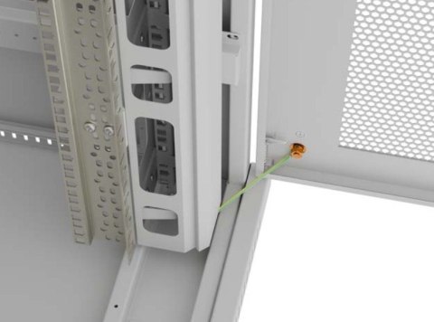 Szafa instalacyjna rack stojąca 19" 47U 800x1200 szara drzwi perforowane LCD ( flat pack) V2