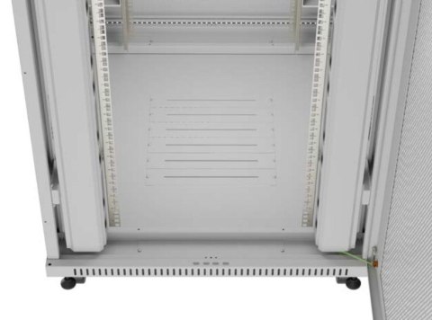 Szafa instalacyjna rack stojąca 19" 47U 800x1200 szara drzwi perforowane LCD ( flat pack) V2