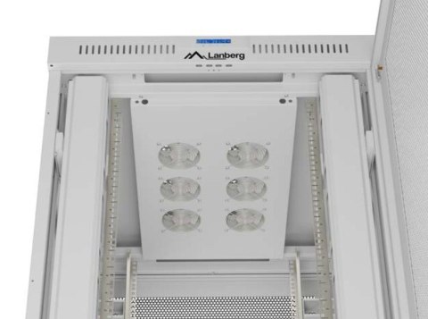 Szafa instalacyjna rack stojąca 19" 47U 800x1200 szara drzwi perforowane LCD ( flat pack) V2
