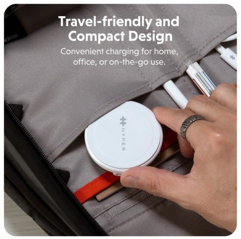 Magnetyczna stacja ładująca HyperJuice Qi2 Biała