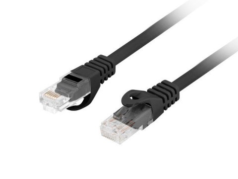 Patchcord kat.6 UTP LSZH CU 0.5m czarny fluke passed