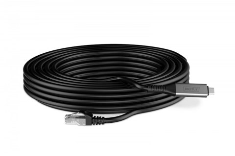 Kabel adapter USB-C - RJ45 Kat. 6A S/FTP, 1 Gbit/s, USB 3.2 Gen1, LSZH, 10m