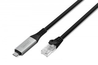 Kabel adapter USB-C - RJ45 Kat. 6A S/FTP, 1 Gbit/s, USB 3.2 Gen1, LSZH, 2m